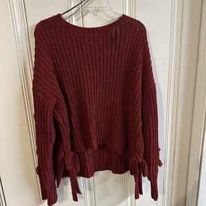Women's Burgundy Knit Sweater